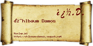 Öhlbaum Damos névjegykártya